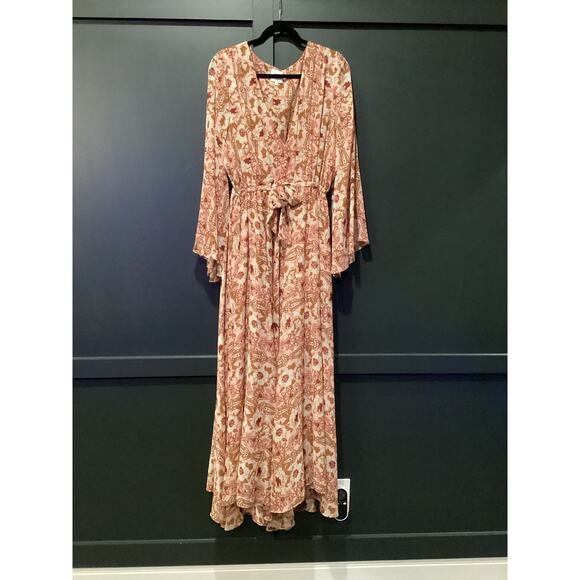 anthropologie MISA Los Angeles Gia Maxi Dress Bohemian floral chifffon  Size xl - Picture 3 of 7